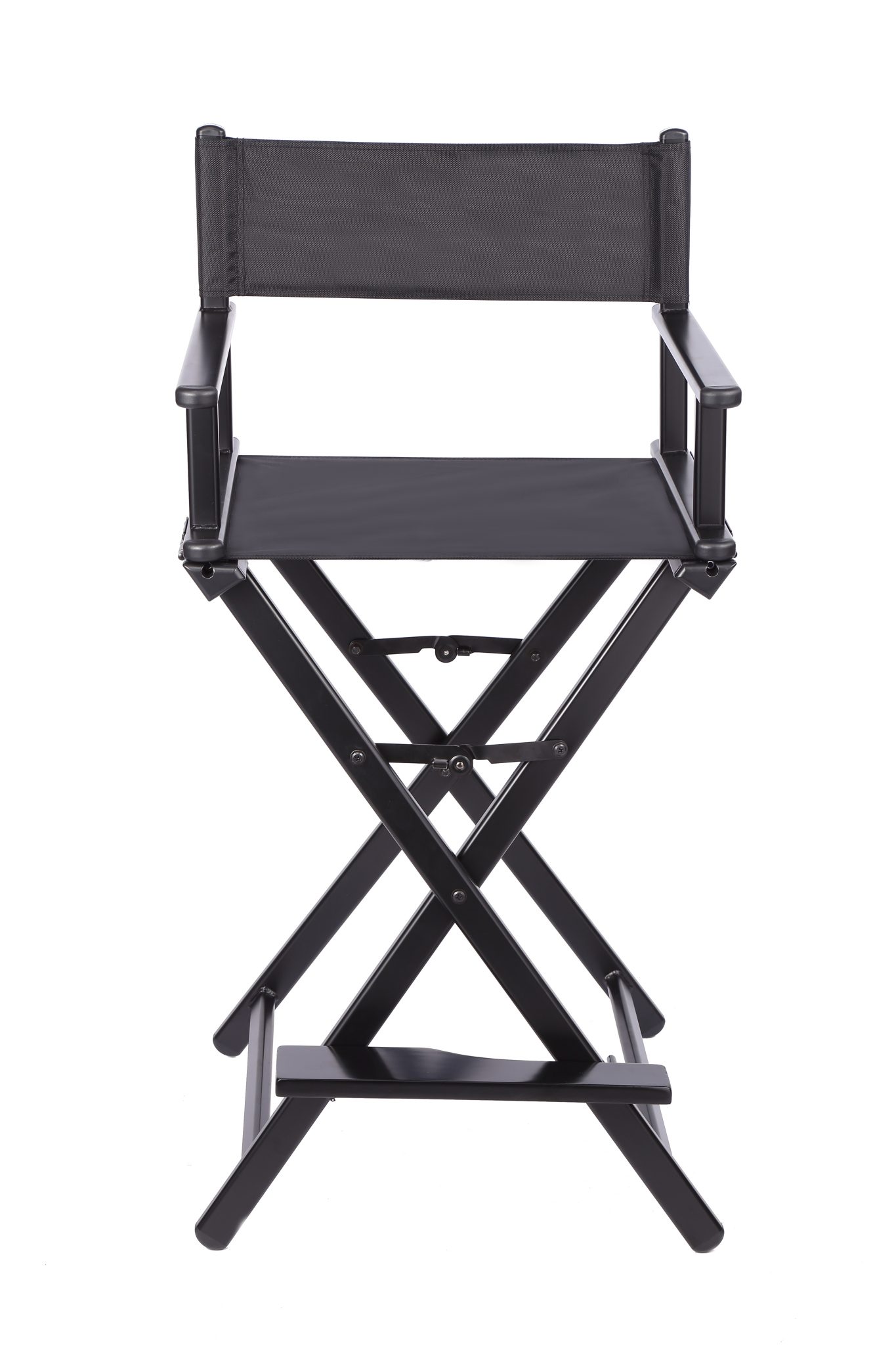 Алюминиевый стул визажиста черный