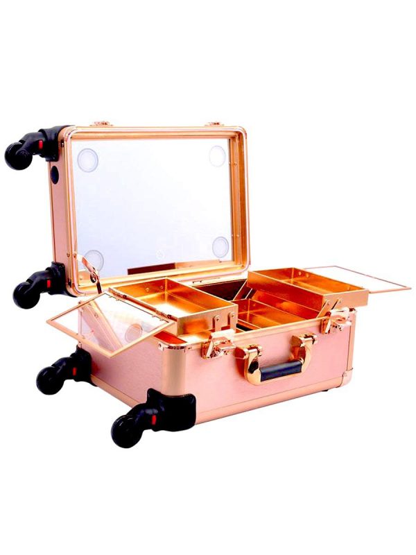 Мобильная студия визажиста розовое золото без ножек LC 7006 - изображение 7