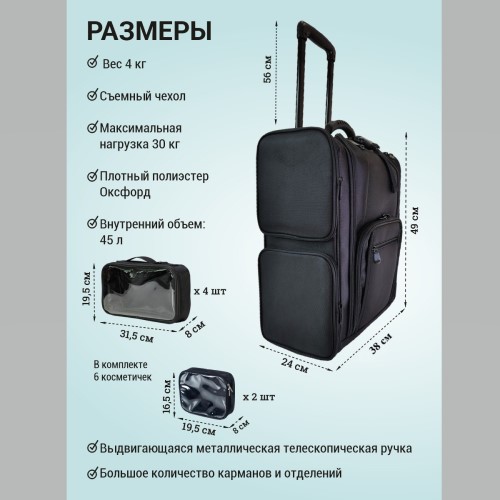 Сумка (чемодан) для визажиста OKIRA KC N46S - изображение 4