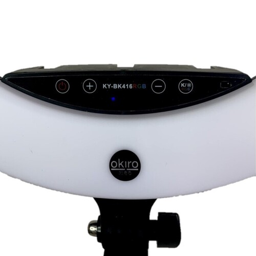 Кольцевая светодиодная бестеневая лампа OKIRO LED RING KY BK 416 RGB - изображение 6