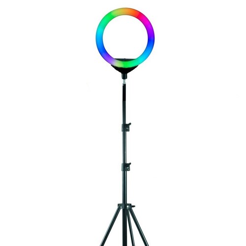 Кольцевая светодиодная бестеневая лампа OKIRO LED RING KY BK 224 RGB - изображение 10