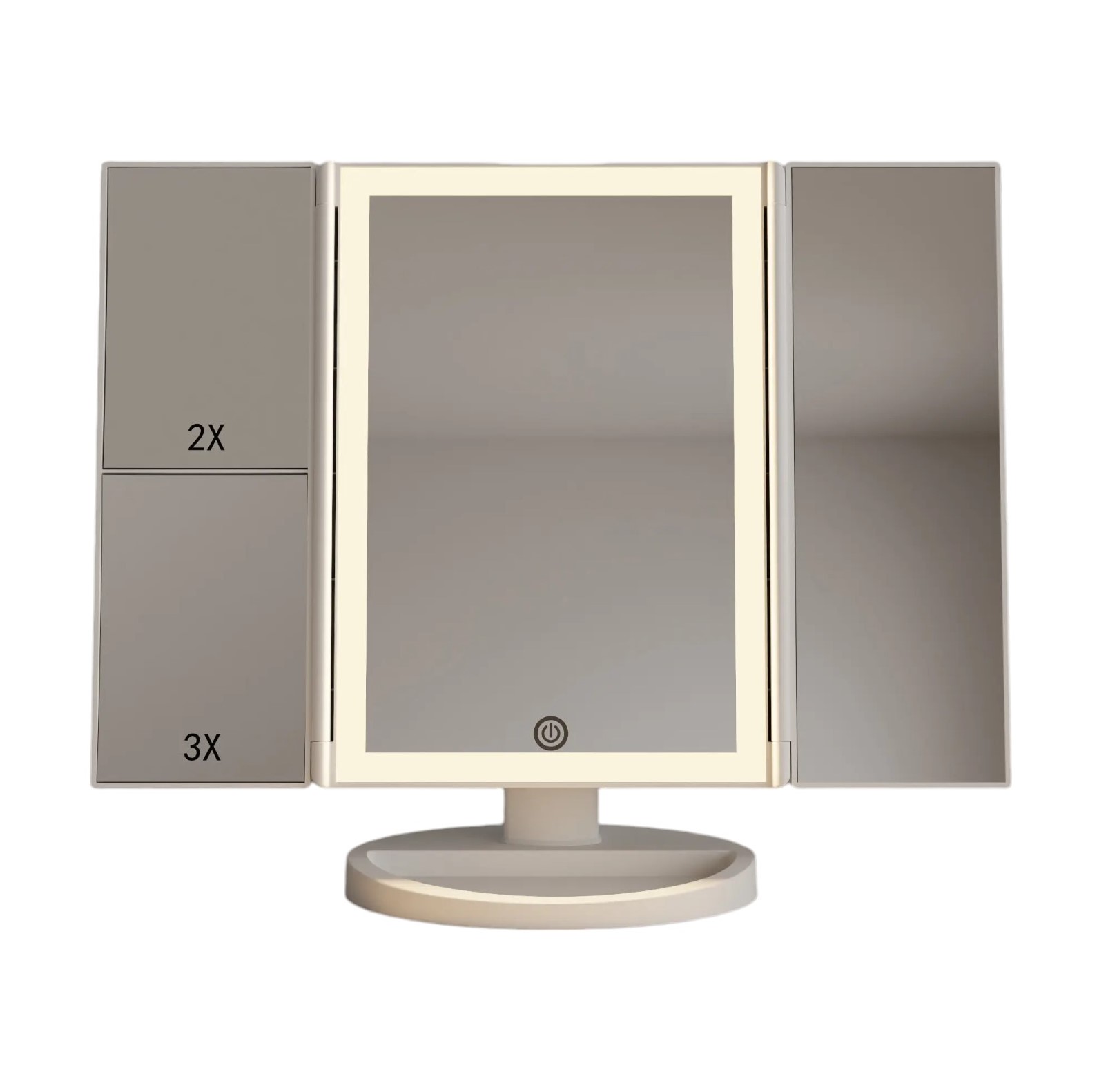 Зеркало гримерное настольное SM 241A (белое) - изображение