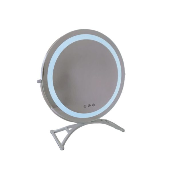 Зеркало гримерное настольное круглое DP 229-40 (белое) - изображение 6