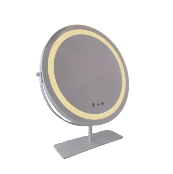 Зеркало гримерное настольное круглое DP 231 L (белое) - изображение 8