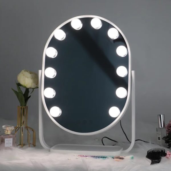 Зеркало гримерное настольное овальное DP330 АВ (белое) - изображение 10
