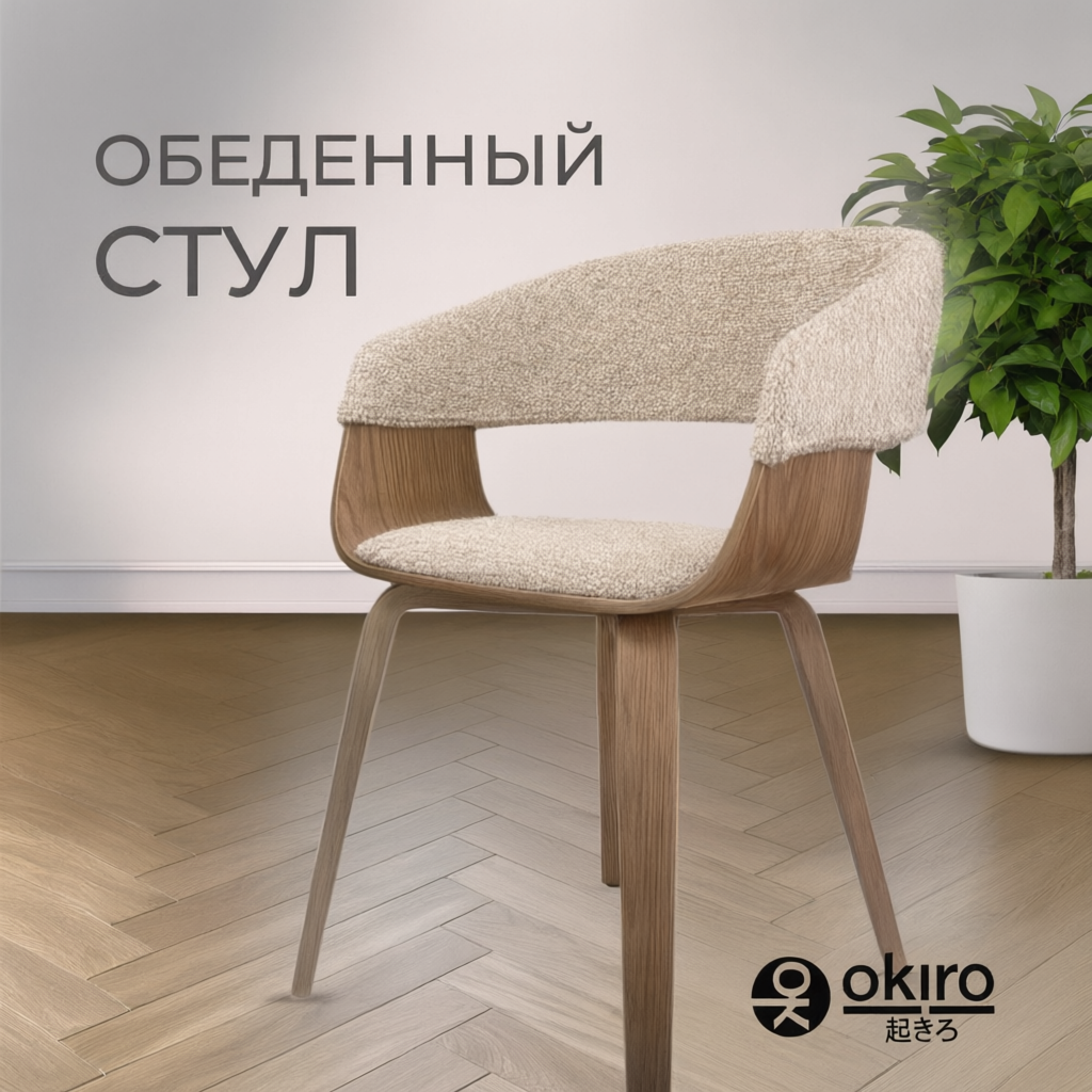 Стул обеденный JY1813 (бежевый) - фото 7 Стул обеденный JY1813 (бежевый) - изображение 7